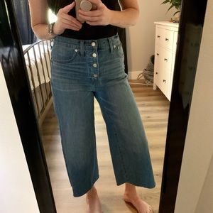 Madewell Wide Leg Cropped Jeans